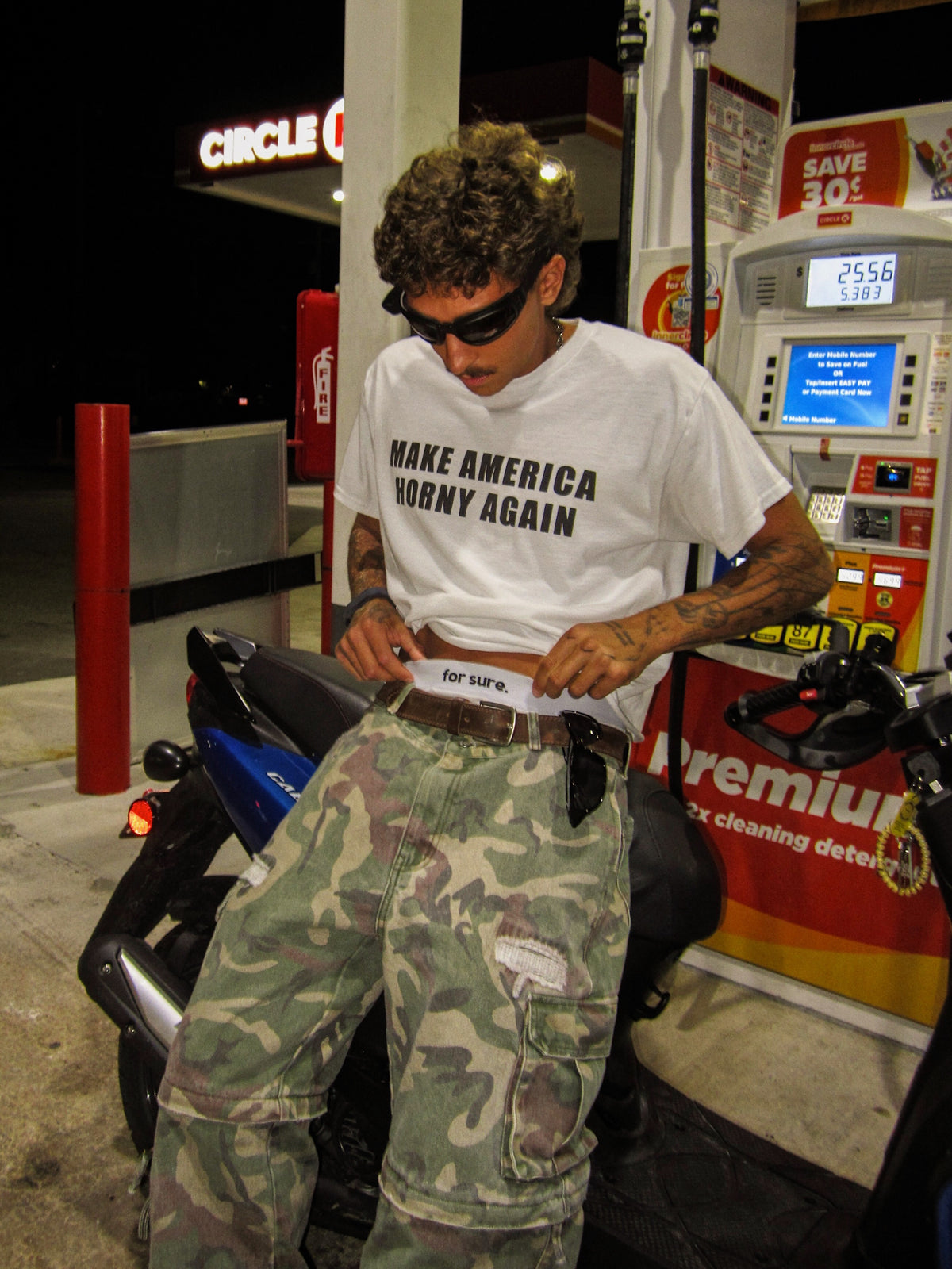 MAKE AMERICA HORNY AGAIN TEE - WHITE