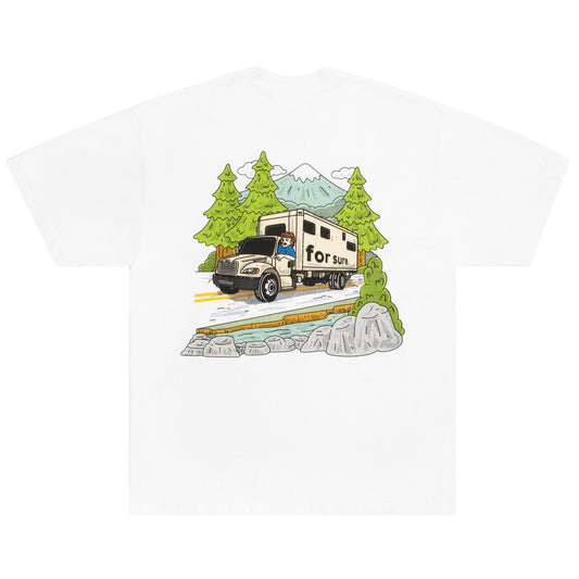 MOUNTAIN TRUCKER TEE - WHITE