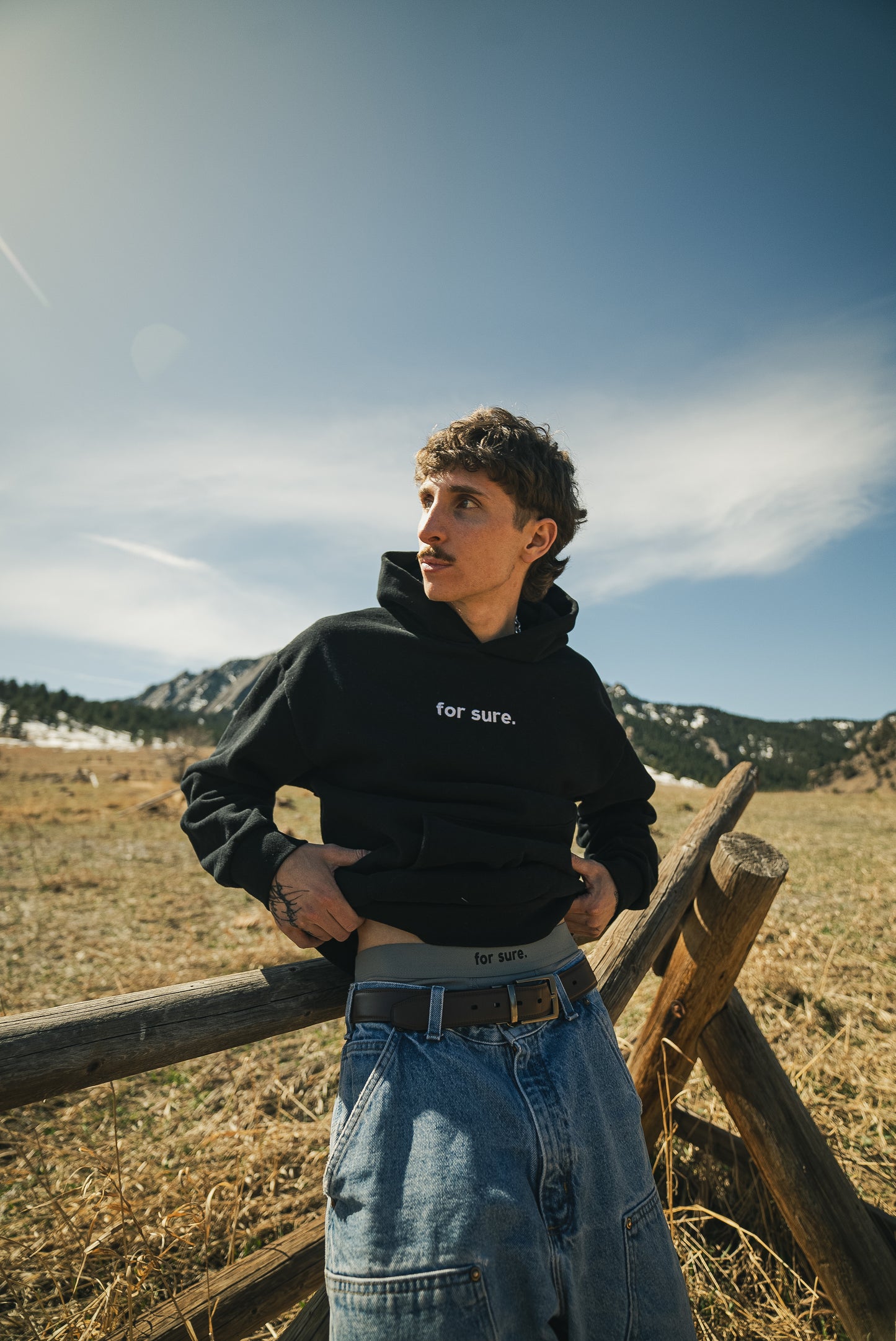 FOR SURE HOODIE - BLACK