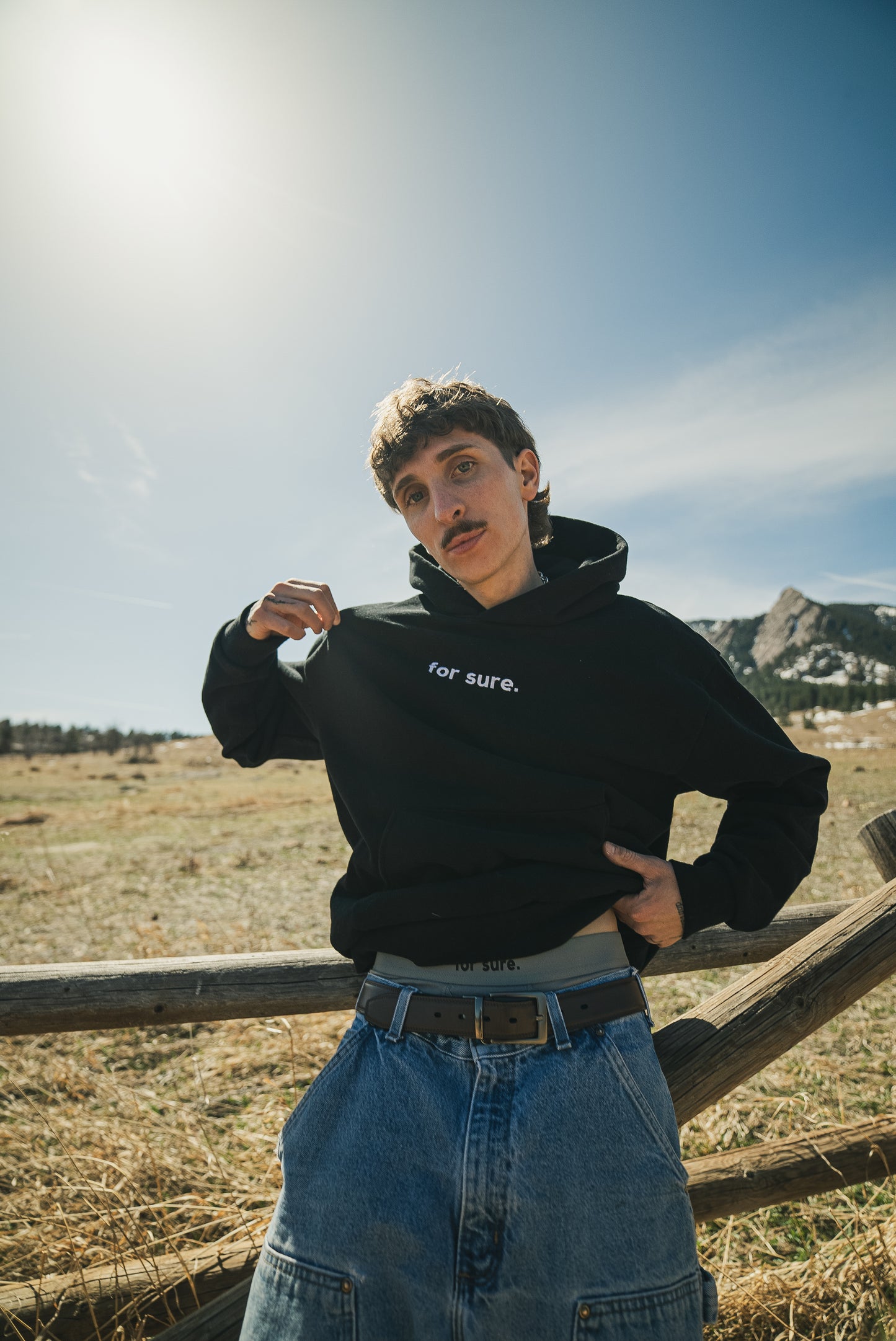 FOR SURE HOODIE - BLACK