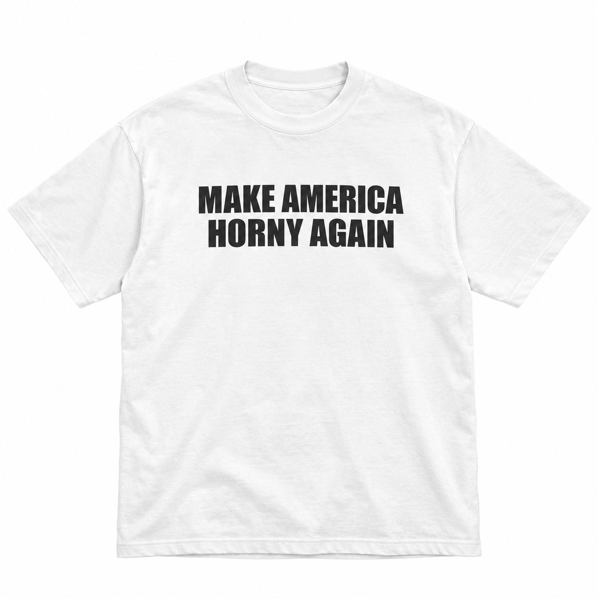 MAKE AMERICA HORNY AGAIN TEE - WHITE